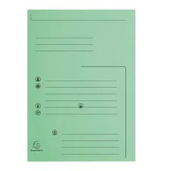 Lot de 25 Chemises rigides imprimées - Vert EXACOMPTA Super 210 Contact