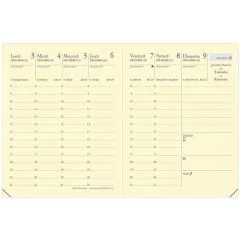 Agenda Semainier de poche 2025 - 80 x 105 mm QUO VADIS Carla Prestige intérieur