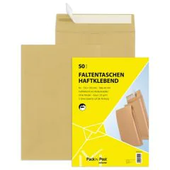 Pochettes d'expédition à soufflets - 250 x 353 mm - Marron : MAIL MEDIA Lot de 50 Visuel