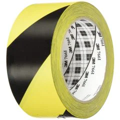 Ruban adhésif PVC souple - Noir/Jaune : 3M SCOTCH Visuel