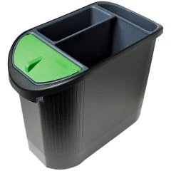 EXACOMPTA Corbeille à papier Ecologic - Noir/anthracite