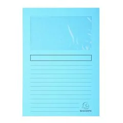 EXACOMPTA  50152E : Chemises à fenêtre Super - Bleu clair