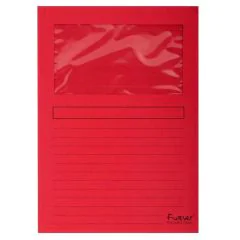 EXACOMPTA  50255E chemises à fenêtre - Rouge Forever