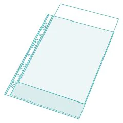 Lot de 10 Pochettes perforées à soufflet - A4 - Ouverture haut : EXACOMPTA Visuel
