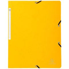 Chemise à élastiques sans rabat Carte lustrée - Jaune : EXACOMPTA Modèle