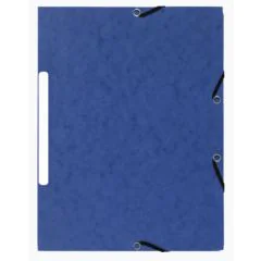 Chemise à élastiques - 3 rabats - Bleu Marbré : EXACOMPTA image