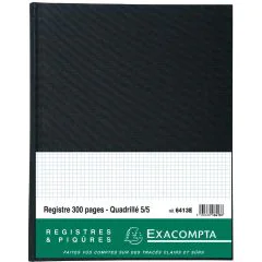 Registre 300 pages quadrillées - 320 x 250 mm EXACOMPTA 6413E 