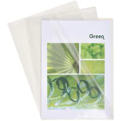 Lot de 10 Pochettes à Coins A4 en PVC lisse - Cristal : EXACOMPTA Photo