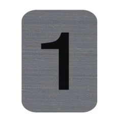 Plaque verticale adhésive de signalisation à chiffre - 1 : EXACOMPTA image