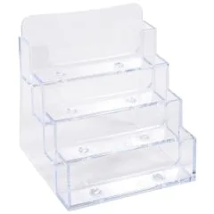 Distributeur de cartes de visite - 4 Compartiments - Cristal EXACOMPTA Image