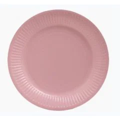Assiette jetable en carton - Rose - 230 mm PRO NAPPE Lot de 20