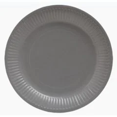 Assiette jetable en carton - Gris - 230 mm PRO NAPPE Lot de 20