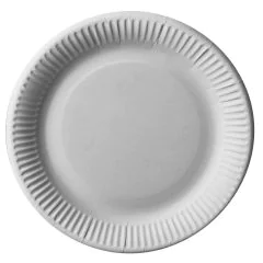 Assiette jetable en carton - Diamètre de 230 mm : PAP STAR Pure Lot de 25 Visuel