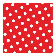 PAP STAR : Lot de 30 Serviettes à points - Rouge Visuel