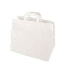 Sac en Papier - 320 x 170 x 270 mm - Kraft Blanc PAPSTAR Lot de 50 image