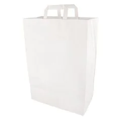 Sac en Papier - 320 x 170 x 440 mm - Kraft Blanc PAPSTAR Lot de 50 image