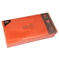 Photo Lot de 250 serviettes de table unies - Orange PAP STAR Restaurant