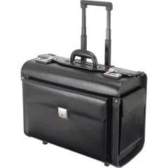 Valise de Pilote avec Trolley en Cuir - SILVANA ALASSIO Visuel