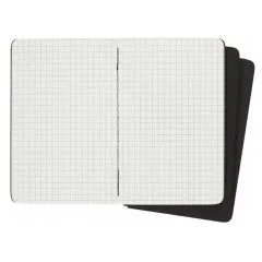 Carnet de Notes Quadrillé 21 x 13 cm - Noir MOLESKINE Lot de 3