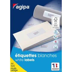 Etiquettes adhésives 210 x 148,5 mm : AGIPA 119016 Lot de 200 Visuel