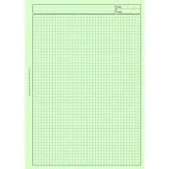 BLOC DE REVISION COMPTABLE :  Feuille Quadrillée A4 Vert ELVE 2613