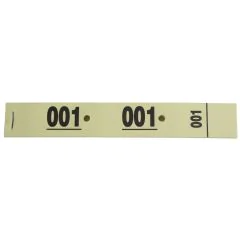 TICKETS VESTIAIRES Carnet de 50 tickets Jaunes Modèle