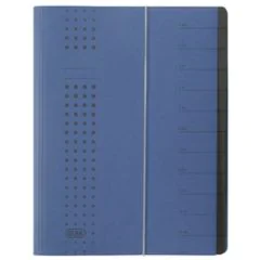 ELBA 400001992 : Trieur à élastique 12 compartiments - Bleu Foncé 