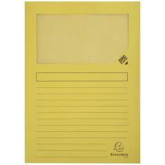 Lot de 100 Chemises à fenêtre - Jaune : EXACOMPTA Forever Visuel