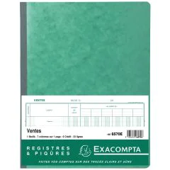 EXACOMPTA : Registre des ventes - Journal 6570E