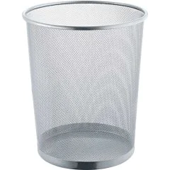 Corbeille à Papier 23 litres en métal - Argent : HELIT Mesh Visuel