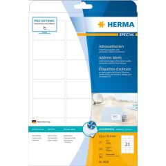 Étiquettes adhésives Jet d'Encre - 63,5 x 38,1 mm. - Blanc HERMA 8830