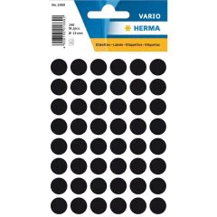 HERMA 1869 : Lot de 240 étiquettes adhésives rondes - 13 ,0 mm - Noir
