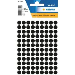 HERMA 1849 : Lot de 540 étiquettes adhésives rondes - 8,0  mm - Noir
