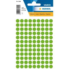 HERMA 1848 : Lot de 540 étiquettes adhésives rondes - 8,0  mm - Vert fluo