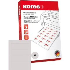 Etiquettes Dos de classeur - 61 x 190 mm - Blanc : KORES Lot de 100 Visuel