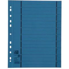Photo OXFORD : Intercalaires en carton - 240 x 300 mm - Bleu 