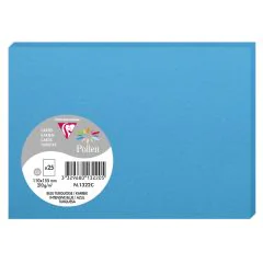 Photo POLLEN Carte Bleu turquoise 110 x 155 mm C6 1322C Clairefontaine