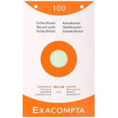 Photo Fiches Bristol quadrillées et perforées - 105 x 148 mm - Assortiment EXACOMPTA Image