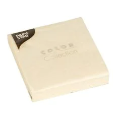 Photo Serviettes en papier Cocktail Crème  - 250 x 250 mm PAP Star 14276
