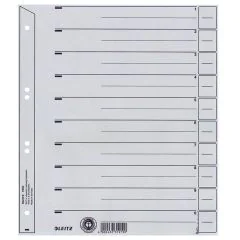Photo Intercalaires en carton - 240 x 300 mm - Gris : LEITZ Lot de 25 - 1650-30-85