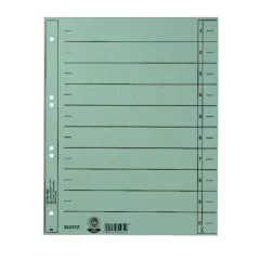 Photo Intercalaires en carton - 240 x 300 mm - Bleu clair : LEITZ Lot de 100 - 1658-00-30