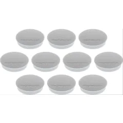 Photo Lot de 10 Aimants ronds Discofix - 30 mm - Gris : MAGNETOPLAN 1664201