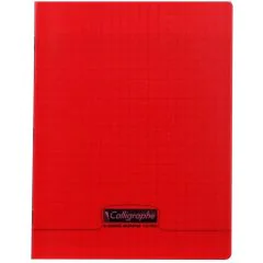 Photo Cahier Séyès 48 pages - 170 x 220 mm - Rouge CALLIGRAPHE Polypro