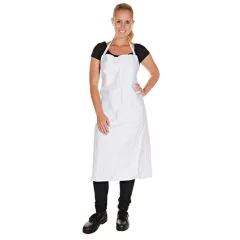 Photo Tablier en coton - Avec bavette - Blanc - 950 x 1000 mm HYGOSTAR Image