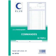 Commandes 2112 Elve Manifold autocopiant tripli - 297 x 210 mm A4