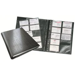 Photo Classeur à anneaux 400 cartes de visite - PVC noir DURABLE Visifix Centium