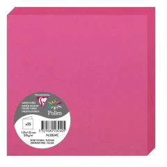 Photo Cartes double en papier - 135 x 135 mm - Rose Fuchsia CLAIREFONTAINE Pollen Lot de 25