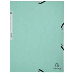 Photo Chemise à élastiques 3 rabats Carte lustrée 400g - Vert Pastel EXACOMPTA Image
