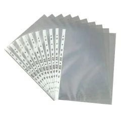 Photo Lot de 10 Pochettes perforées en PP - A4 - Incolore : HERLITZ 5814009