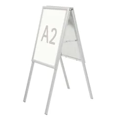 Photo Tréteau d'affichage public A2 - 465 x 1010 mm - Argent : MAUL 66312-08